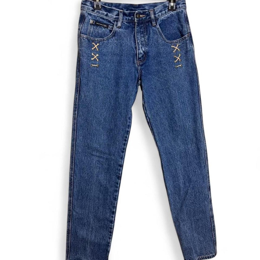90s Western Ethics High Waisted Cotton Blue Jeans
